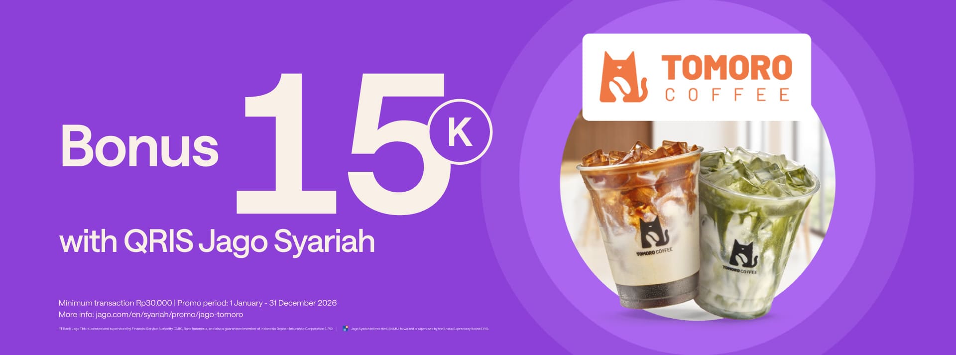 Enjoy tasty coffee for less using QRIS Jago 15* cashback