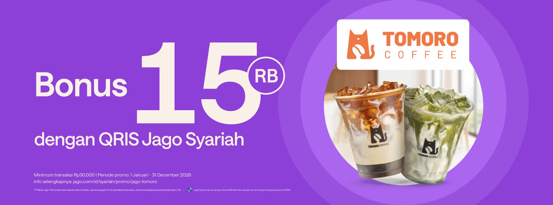 Ngopi nikmat jadi lebih hemat pake QRIS Jago cashback 15rb*