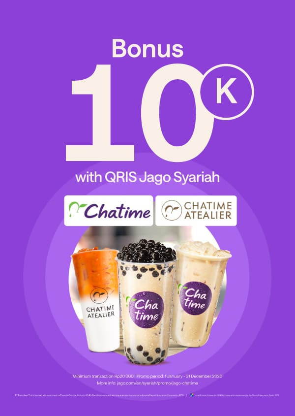 Enjoy a Rp10,000 bonus for bubble tea treats