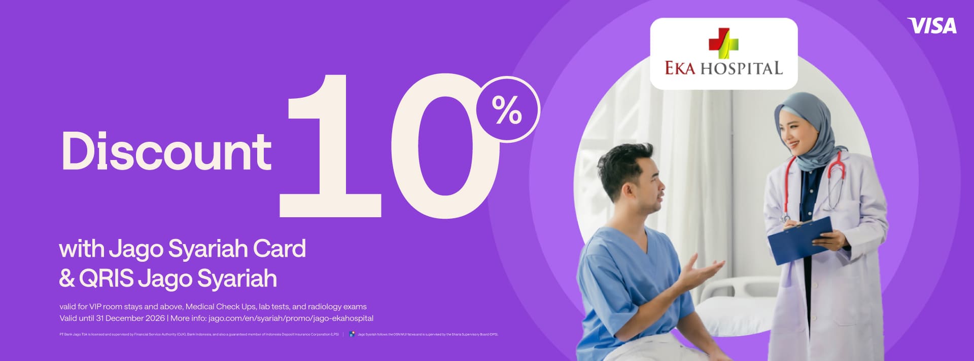 Spend less on healthcare with Jago Visa Debit Card 10% Discount!