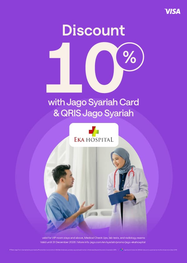 Spend less on healthcare with Jago Visa Debit Card 10% Discount!