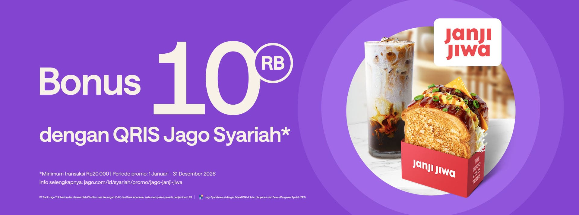 Jajan kopi/minuman/toast favoritmu, bonus Rp10.000