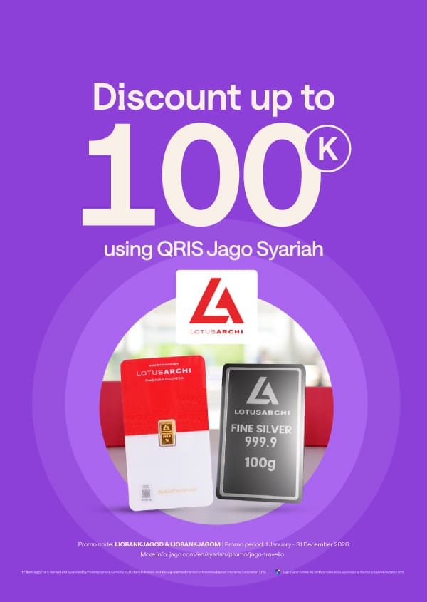 Get up to Rp 100,000 discount with transactions using QRIS Jago!