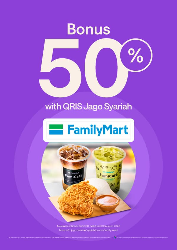 Shop with Jago QRIS, get 50% cashback*