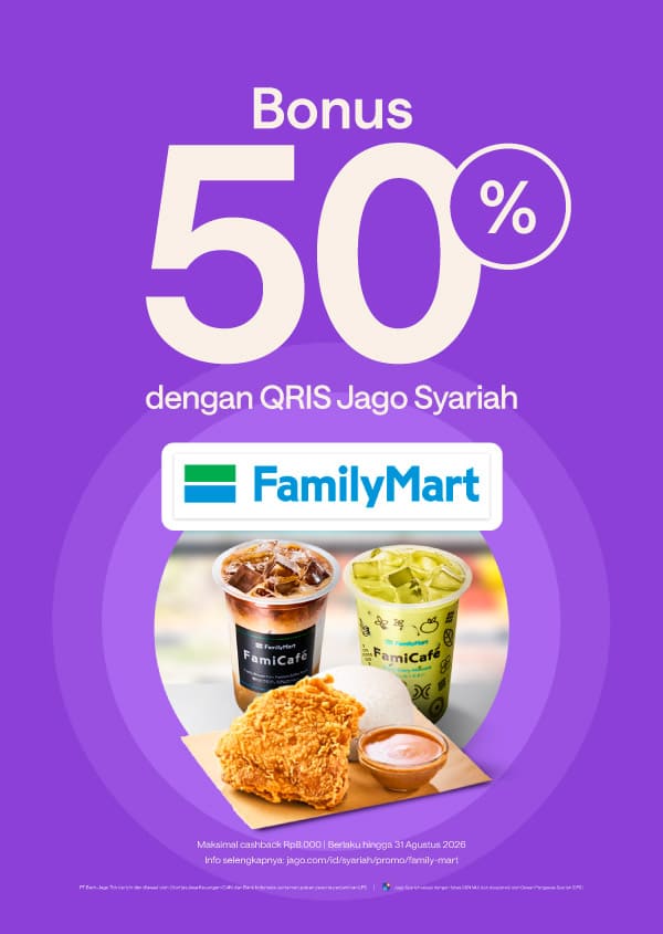 Jajan pakai QRIS Jago dapat cashback 50%*