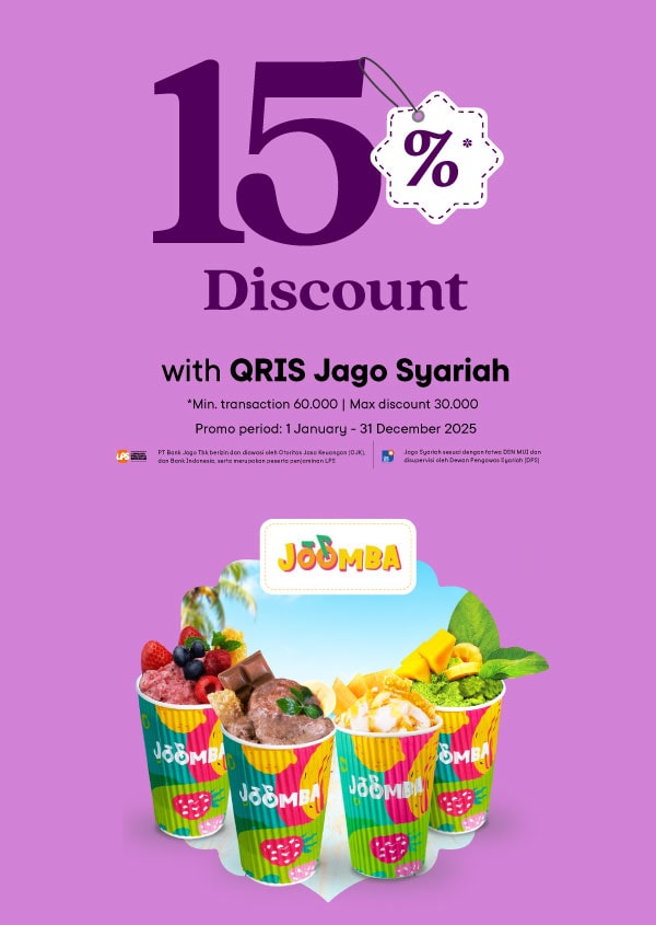 Special price for your smoothies using Jago QRIS