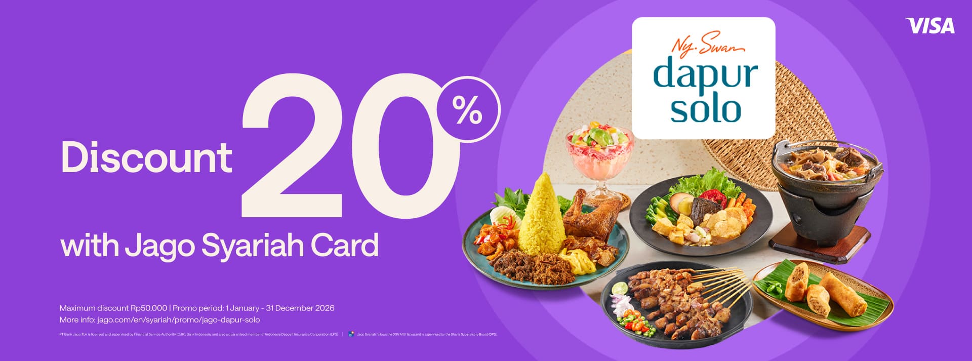 20% discount for dining with Jago Card (Physical)