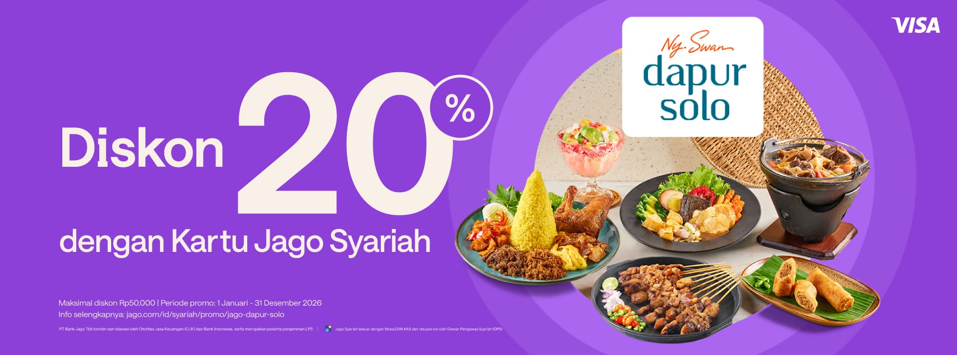 Diskon 20% buat makan-makan pakai Kartu Jago (Fisik)