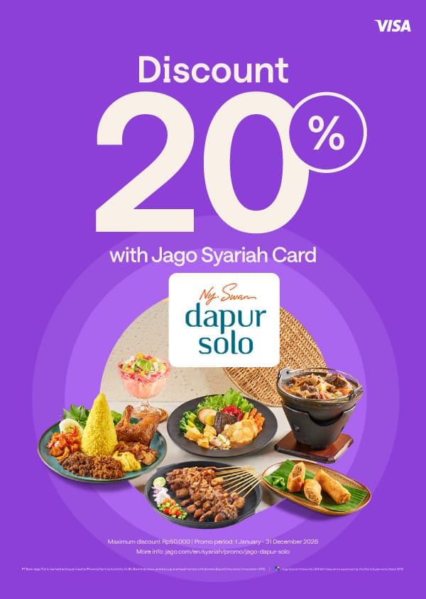 20% discount for dining with Jago Card (Physical)