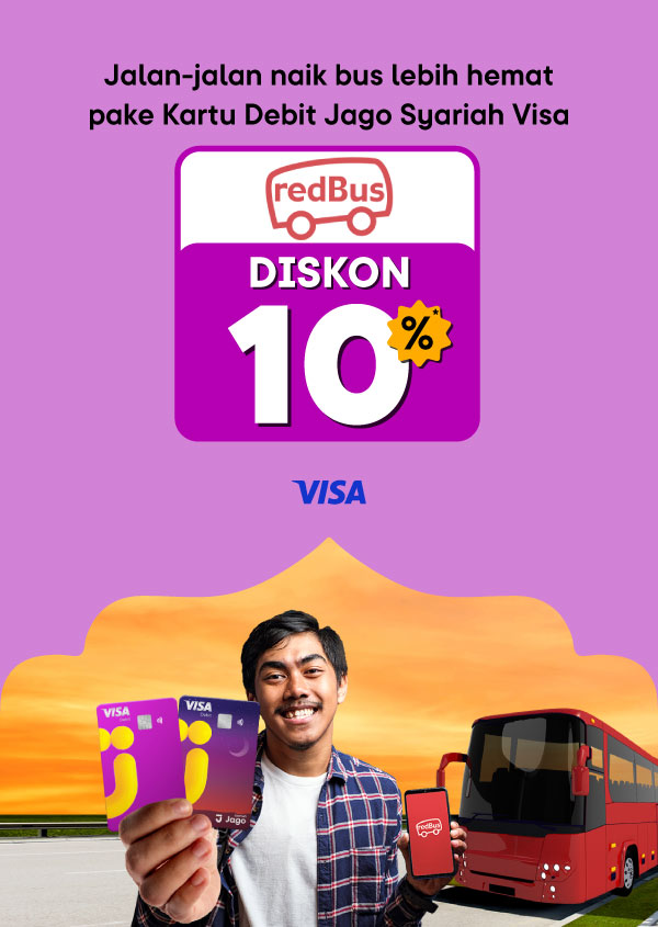 Diskon 50% buat liburan naik bus