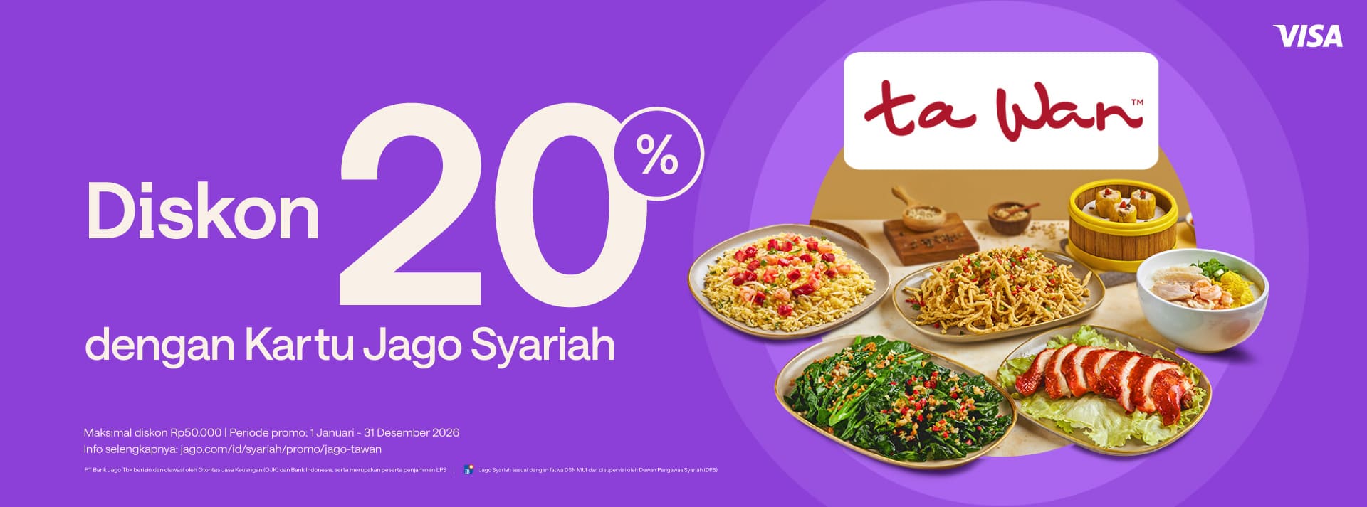 Diskon 20% buat makan-makan pakai Kartu Jago (Fisik)