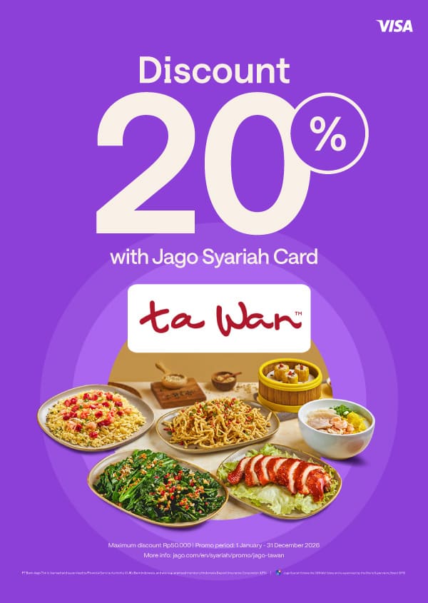 20% discount for dining with Jago Card (Physical)