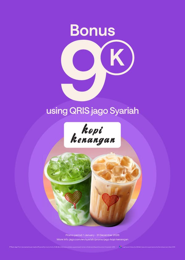 Get coffee treats every day with Jago! Rp9,000 bonus exclusive for Jago QRIS users