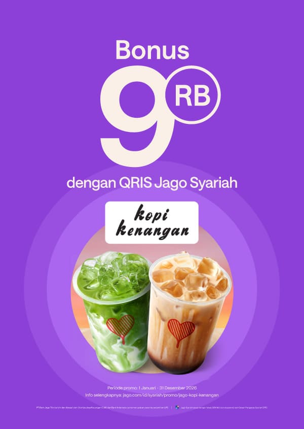 Jago traktir ngopi setiap hari! Bonus Rp9.000 khusus pengguna QRIS Jago
