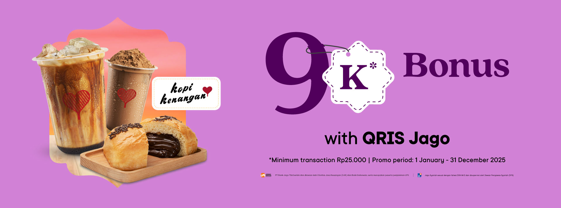 Get coffee treats every day with Jago! Rp9,000 bonus exclusive for Jago QRIS users