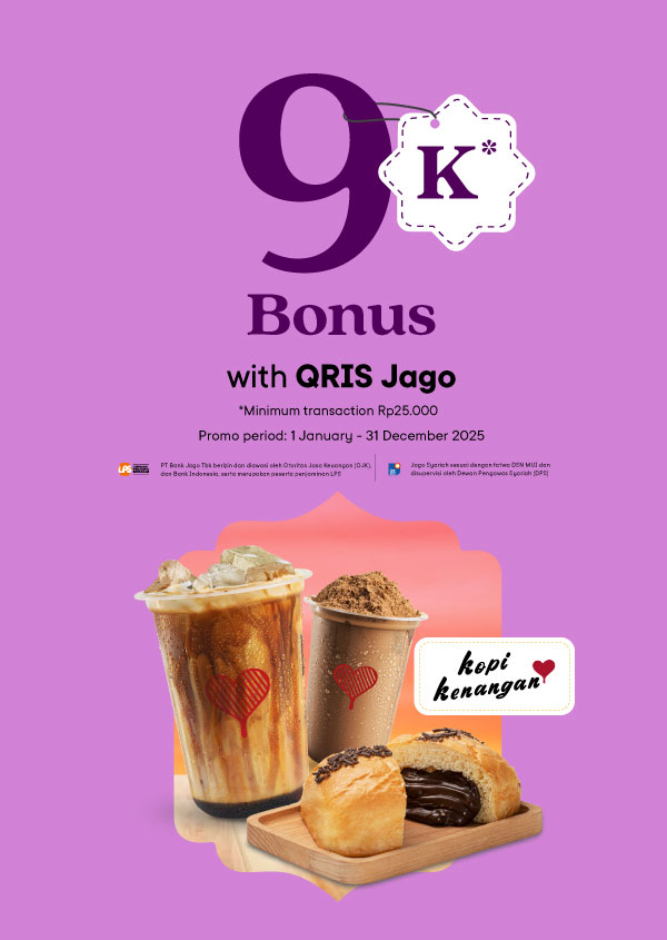 Get coffee treats every day with Jago! Rp9,000 bonus exclusive for Jago QRIS users