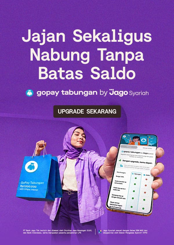 GoPay Tabungan Syariah by Jago dengan Akad Wadiah