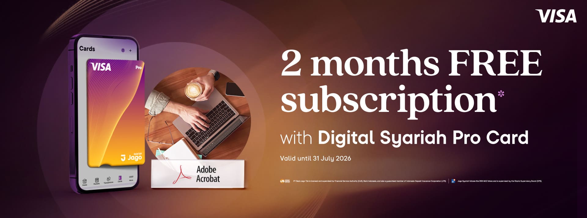 Get 2 months of Adobe Acrobat Pro free with a Jago Digital Pro Card