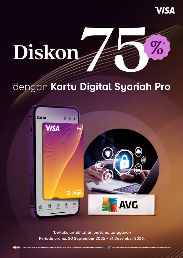 Diskon 75% untuk Produk AVG Security dengan Kartu Digital Pro!