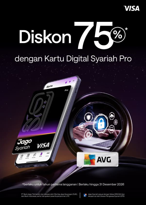 Diskon 75% untuk Produk AVG Security dengan Kartu Digital Pro!