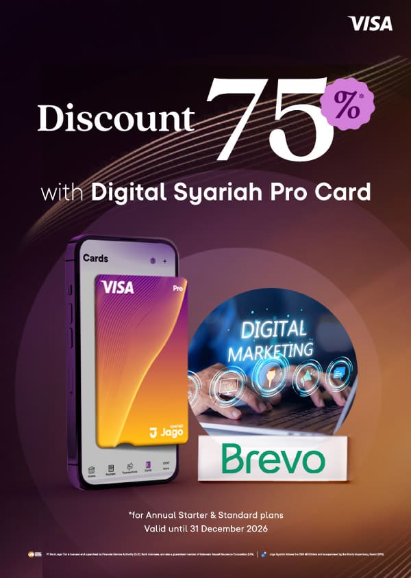 Get 75% off Annual Starter and Standard plans with a Jago Digital Pro Card