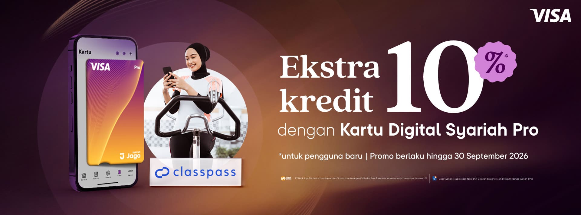 Tambahan Kredit 10% saat berlangganan ClassPass dengan Kartu Digital Pro!