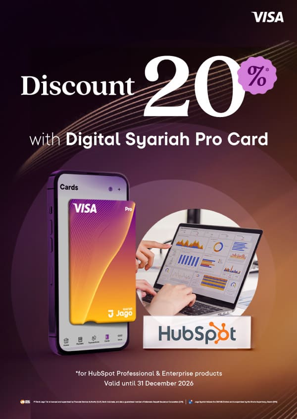 Get 20% Off HubSpot Professional & Enterprise Products with a Jago Digital Pro Card