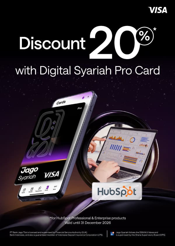 Get 20% Off HubSpot Professional & Enterprise Products with a Jago Digital Pro Card