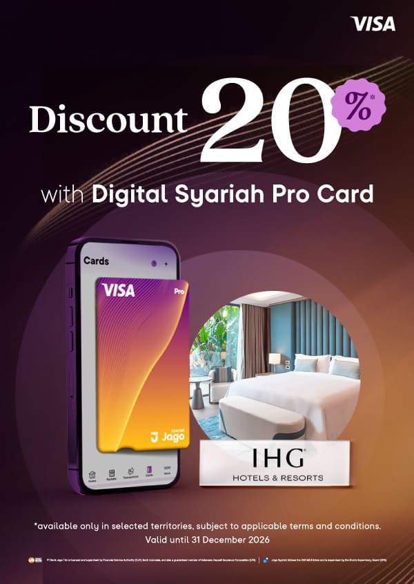 Get up to 20% off stays at IHG when using the Jago Digital Pro Card