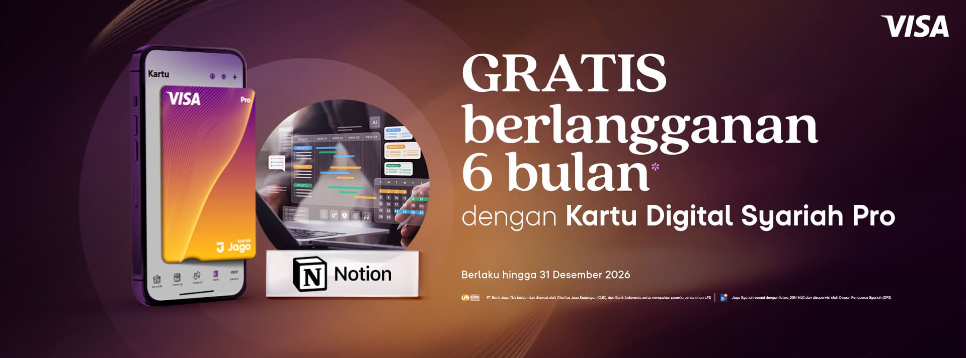 Gratis Notion Business & AI selama 6 bulan dengan kartu Jago Digital Pro