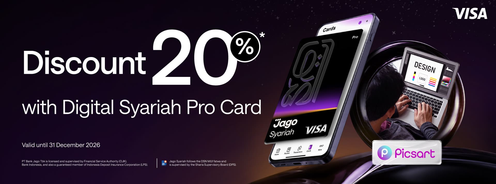 Get 20% Off for Picsart AdMaker with a Jago Digital Pro Card