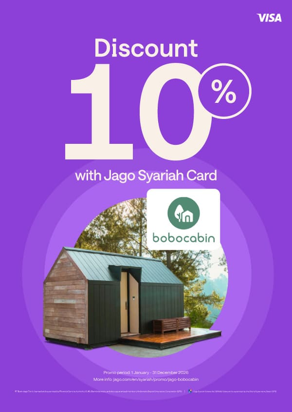Book Bobocabin using Jago Card (Physical) to get 10% discount for glamping!