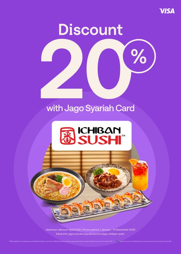 20% discount for sushi treats with Jago Card (Physical)