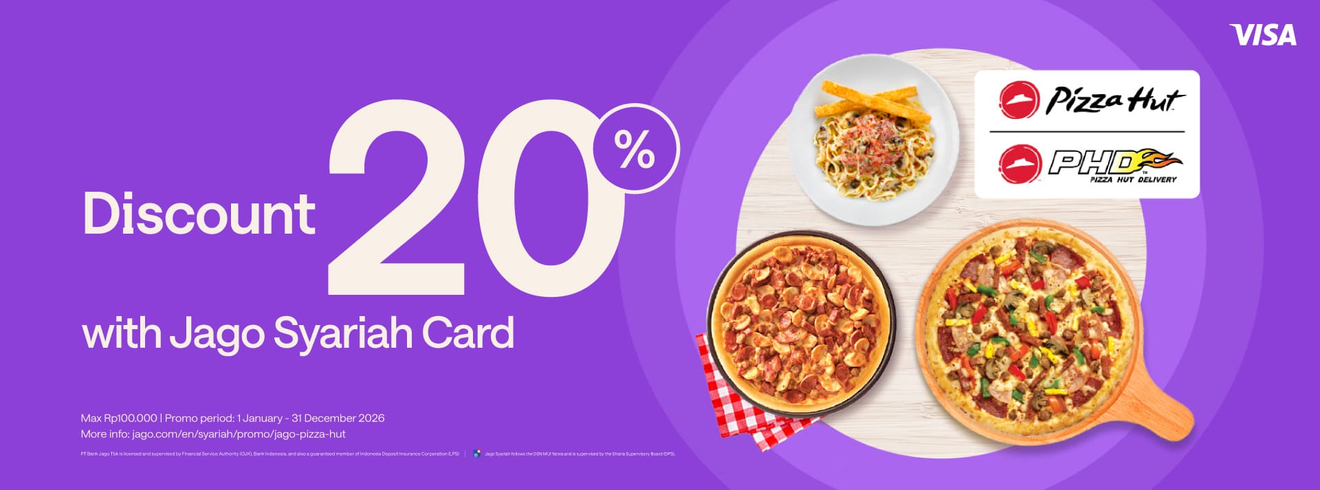 20% discount pizza treats with Jago Card (Physical)