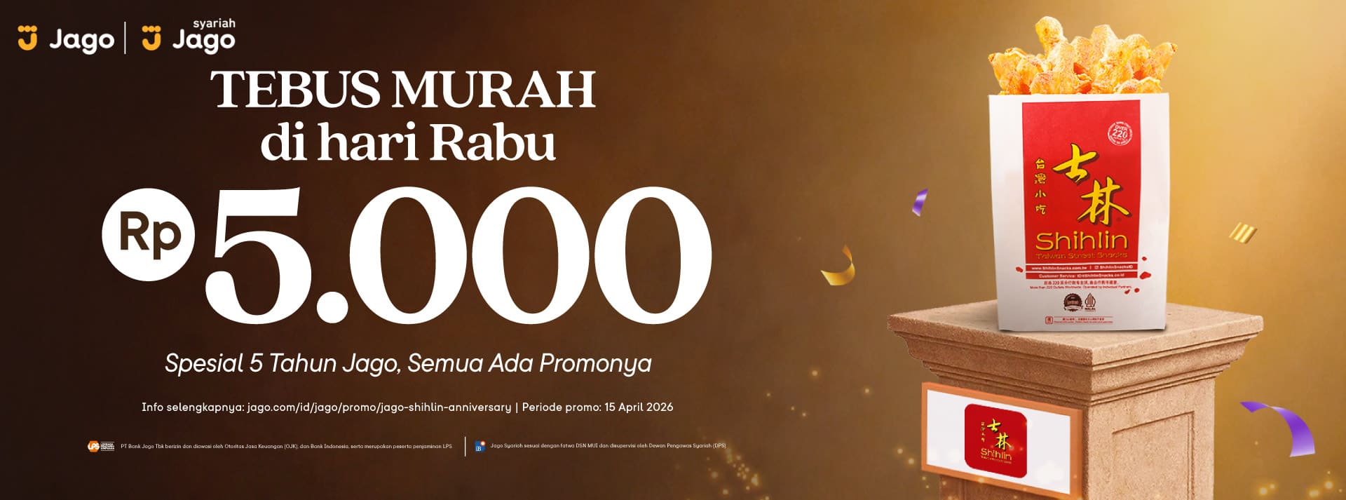 Tebus murah Shihlin dengan QRIS Jago hanya Rp5,000